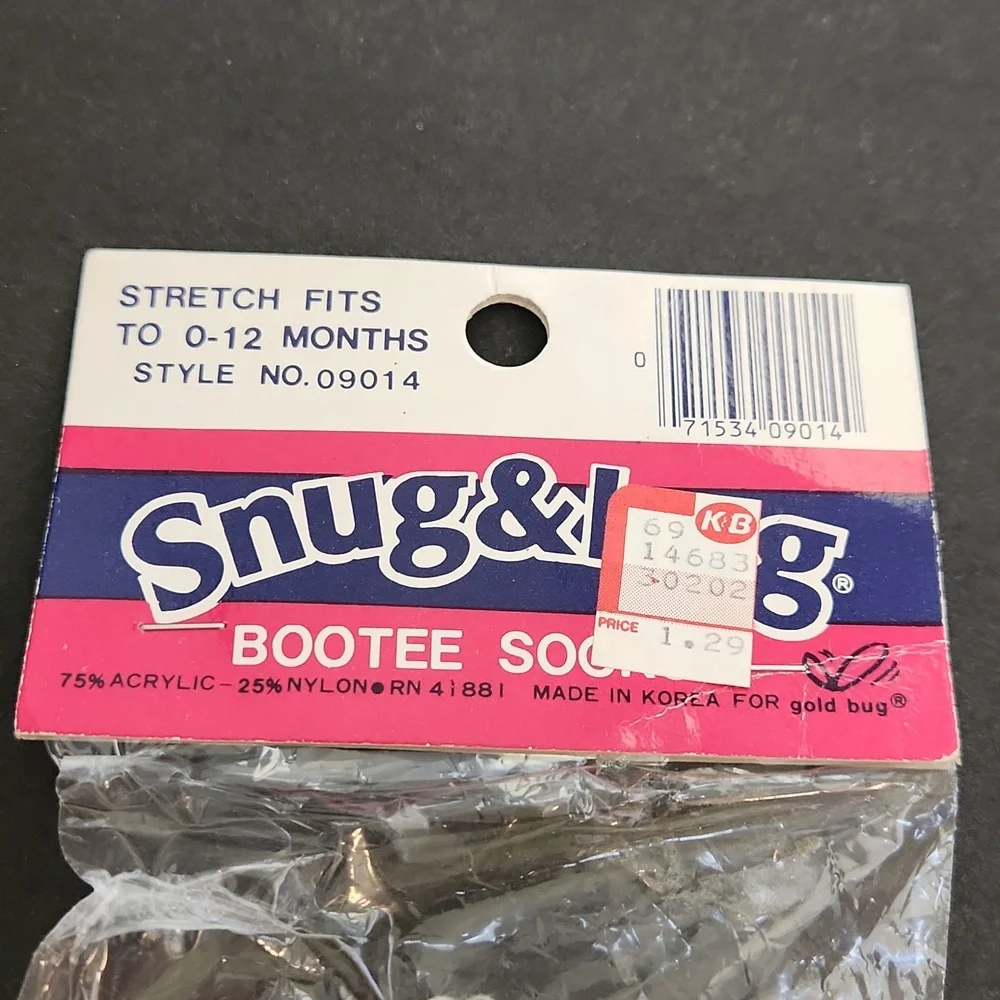 Vintage Snug & Hug Bootee Booty baby socks